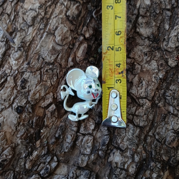 🐁VINTAGE🐁Mouse Brooch 🧀 Pin¥¥ Color✨ Ab - Picture 5 of 5